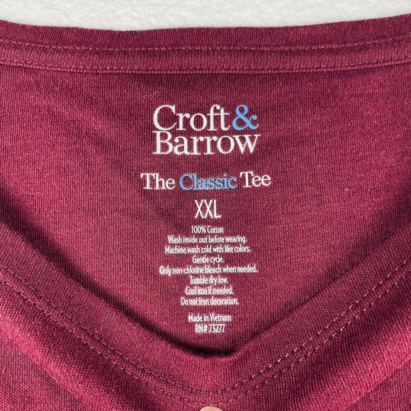 NWT Croft &‎ Barrow Classic Tee Long Sleeve Crew Neck Holiday Plus Size XXL - Picture 3 of 9